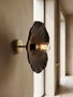 Opviq Lámpara de Pared de Cuerpo Metálico Negro y Dorado Antiguo
